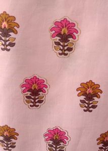 PINK PRINTED KAFTAN KURTI.