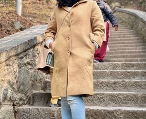 Elegant Tan Wool Coat