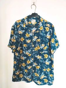 Tropical Floral Print Short Sleeve Shirt