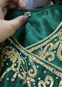 Emerald Green Embroidered sharara set