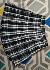 Plaid Pleated Mini Skirt