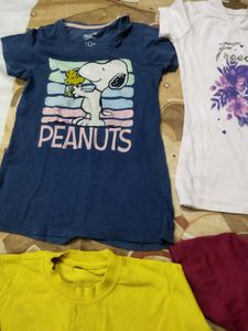 Combo Of 6 T-shirt For Small Size Or 10 To 12 Girl