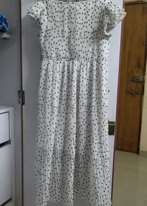 Polka Dot Pleated Midi Dress
