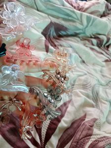 Set of Floral Hair Claw Clips