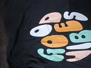 Black T-Shirt with "Good Vibes" Graphic
