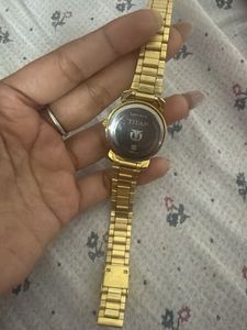 Gold-Tone Titan Watch