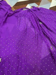 Purple Embroidered Kurta Set