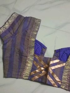 GentlyUsed Elegant Purple&amp;Brown StripedBlouse-36"