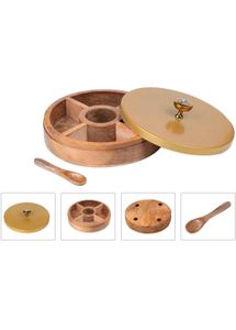 Wooden Masala Box for Kitchen