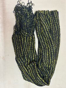 Striped Stole with Fringes