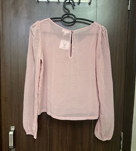 IMPORTED Chic Peach Tiered Long Sleeve Top