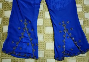 Elegant Blue Embroidered Kurta Set