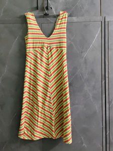 Striped V-Neck Maxi Dress