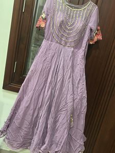 Elegant Lavender Anarkali Kurta