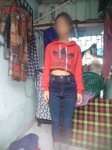 Red Adidas Cropped Hoodie