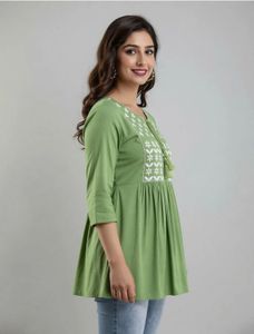 Vibrant Green Embroidered Kurta