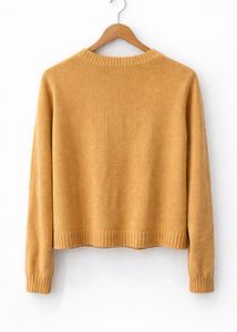 Cozy Mustard Yellow Knit Sweater