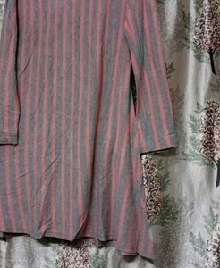 Striped Pink &amp; Grey T-Shirt