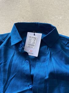 Men's Teal Kurta with Cream Pants