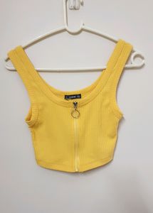 Shein Yellow Crop Top- M