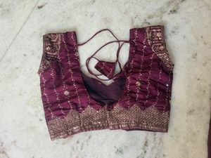 Maroon Embroidered Lehenga Choli Set