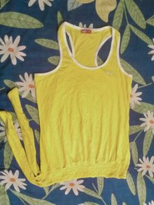 Puma Yellow Racerback Tank Top