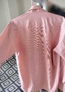 Men's/Women's Pink Striped Dress Shirt