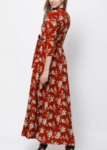 Tokyo Talkies Red Floral Maxi Dress