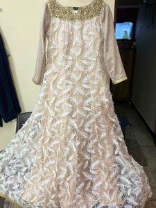 Elegant Feather Embellished Gown