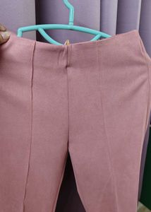 Blue lace top with Baby pink trouser