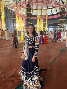 Navy Navratri Lehenga Choli Set - full s