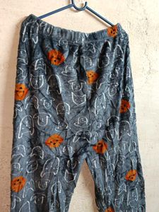 Trendy Fleece Fashion Lower Night Suit Multicolour