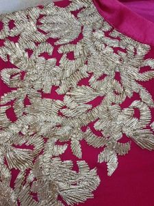 Beautiful Pink Kurta Set with Gold gotapatti work