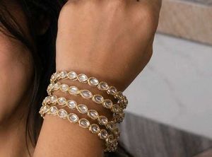 Elegant Gold Tone Bangle Set