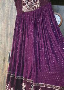 Elegant Sequined Ethnic Gown