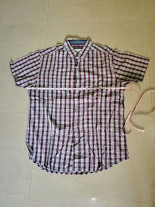 Men's Plaid Shirt and Blue Chinos Set
