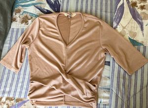 Nude Crop Top With Cross Pattern ♨️
