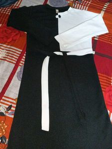 Stylish Black & White Kurta Set