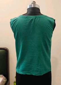 Green Sleeveless Top