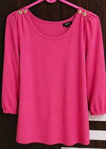Women's Pink 3/4 Sleeve Top