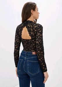 Elegant Black Lace Bodysuit