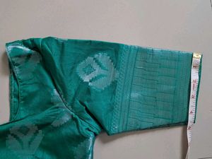 Teal Saree with Blouse