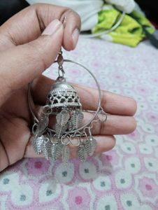 Boho Leaf Hoop Earrings