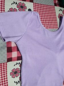 Lavender Basic Backless Tee