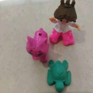 Vintage Eraser Toy Set