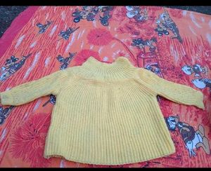 Vintage Yellow Knit Cardigan