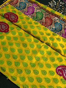 Elegant Yellow Chanderi Saree Perfect For Haldi