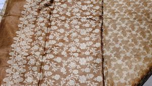 Elegant Brown Saree with Blouse Piece