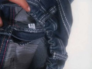 Dark Wash Embroidered Jeans