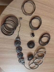 Oxidised Silver Ethnic Jewellery Set
